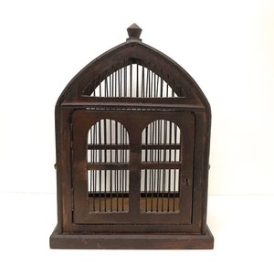 Vintage Wooden Bird Cage