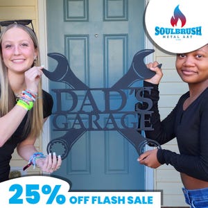 Dad’s Garage | 14-Gauge Metal Steel | Art Wall Décor | Outdoor Decoration