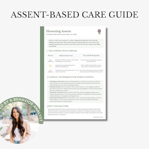 Assent-Based Care Sheet | BCBA Autism Therapy Tool | Client Assent Form | ABA Ethics Resource | Digital Download