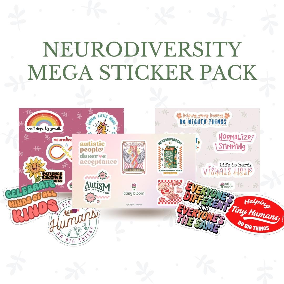 Neurodiversity Mega Sticker Pack | Autism BCBA RBT Special Education ...