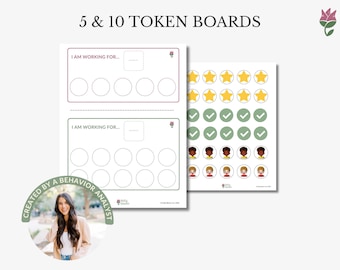Token Board Printable, Reward Chart for Kids + Token Economy Visual, Positive Reinforcement Chart, Behavior Analyst Designed