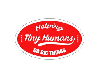 Aiutare i piccoli umani a fare grandi cose - Adesivo retrò / Adesivi per laptop e notebook con autismo, BCBA, RBT e educazione speciale