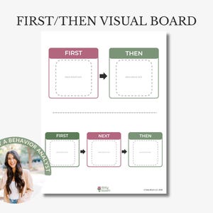 First Then Board Visual Schedule  | BCBA Autism Therapy Tool | Daily Routine Chart | Special Education Classroom Visuals | Digital Download