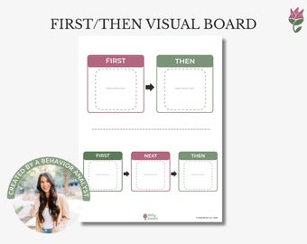 Programma visivo "Prima, poi" / Strumento di terapia per l'autismo BCBA / Tabella della routine giornaliera / Materiale visivo per la classe di educazione speciale / Download digitale
