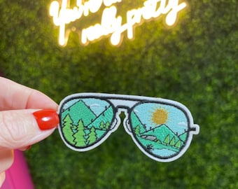 Parche bordado de gafas de sol de aviador