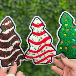 Christmas Tree Snacks Chenille Patch