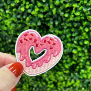 Donut Heart Embroidered Patch