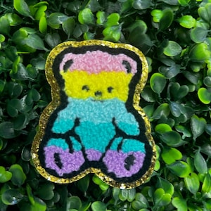 Rainbow Bear Chenille Patch