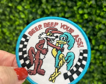 Parche bordado Beep Beep Your A**