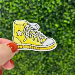Yellow Sneaker Embroidered Patch