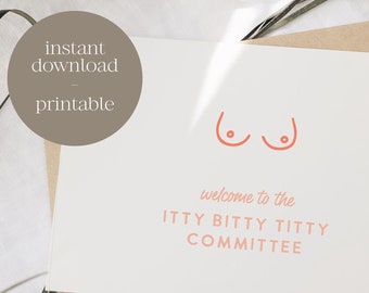 Funny Printable Breast Surgery Greeting Card | Digital Download | Boob Job Congratulatory Card