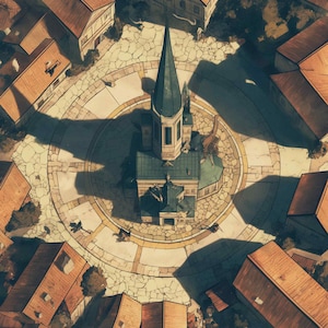 City Battlemaps, Gothic, City Map, DnD-kaarten, D&D, Capital City, Gridded Maps, Roll20, stadskaart, dnd-tegel, digitale kaart, kaarten voor miniaturen