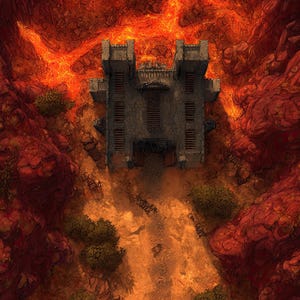Hell Battlemaps, Abyss, Dnd Maps, Lava, Underdark, D&D, Gridded Maps ...
