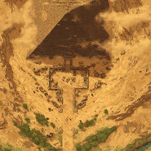 Pyramiden Map, Wüste, D&D Karten, Ruinen, D&D, Dungeon, Grid Maps, Roll20, Dungeon Master, Tile, digitale Karte, Karten für Miniatur