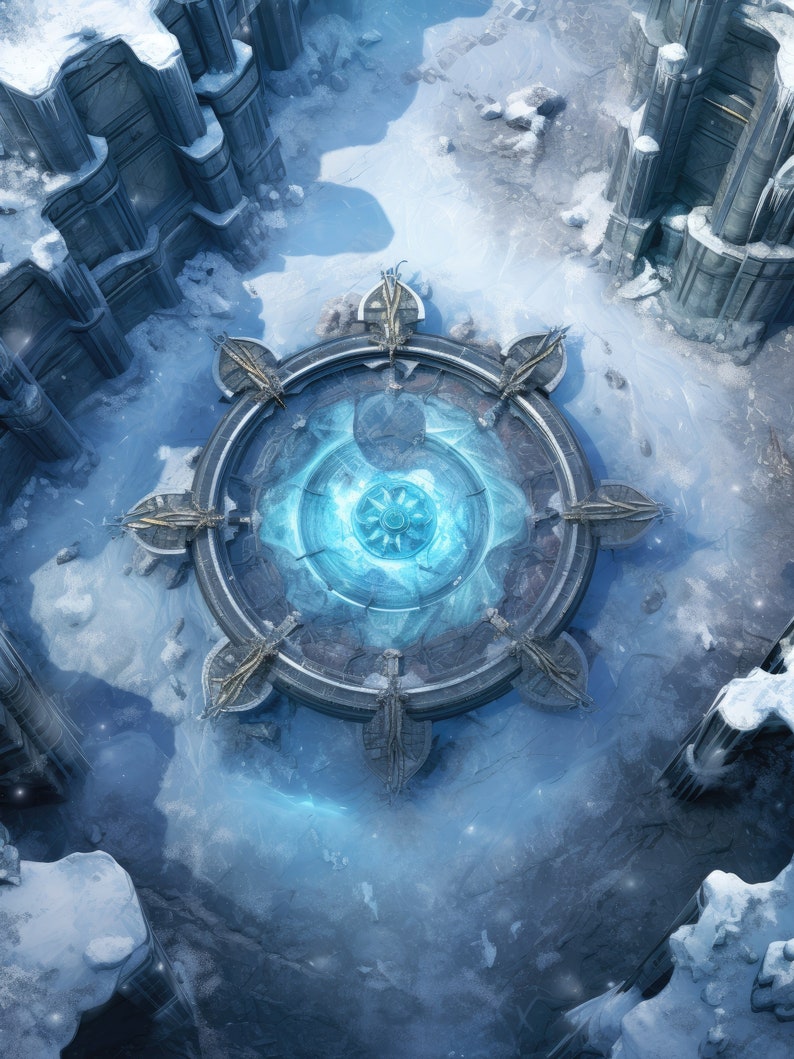 Winter Battlemaps, Dnd Maps, Iceberg, Tundra, D&D, Pathfinder, Gridded ...