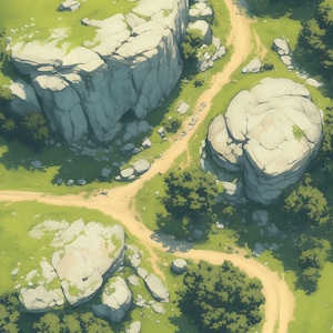 Grassland Maps, Maps, D&D, Ebenen, Maps, D&D, Stadt, Grid Maps, Roll20, Dungeon Master, Printable Dnd Tile, digitale Karte, Karten für Miniatur