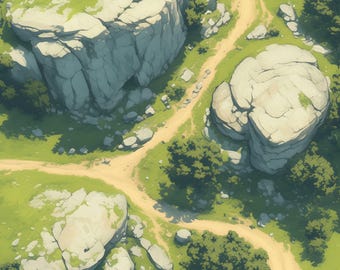 Grassland Maps, Maps, D&D, Ebenen, Maps, D&D, Stadt, Grid Maps, Roll20, Dungeon Master, Printable Dnd Tile, digitale Karte, Karten für Miniatur