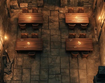 Jail Battlemaps, DnD Maps, Prison, Dungeon, D&D, Pathfinder, Gridded Maps, Roll20, Dungeon Master, dnd tile, digital map, miniature