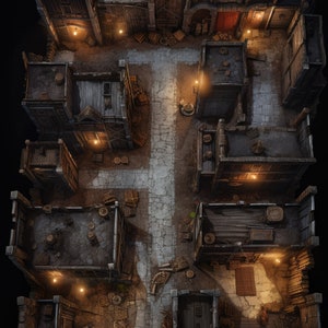 Dwarven City Maps, D&D Karten, Pathfinder, Grid Maps, Roll20, Dungeon Master, Printable Dnd Tile, digitale Karte, Miniaturen