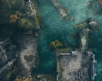 Ruins Battlemaps, DnD Maps, D&D, Pathfinder, Ruin, Gridded Maps, Roll20, Dungeon Master, dnd tile, digital map, maps for miniatures