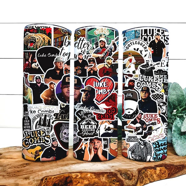 Luke Combs Tumbler Wrap PNG, Luke Combs Wallen 20oz Skinny Tumbler Design Sublimation Instant Download, Tumbler Wrap png, Country Music PNG