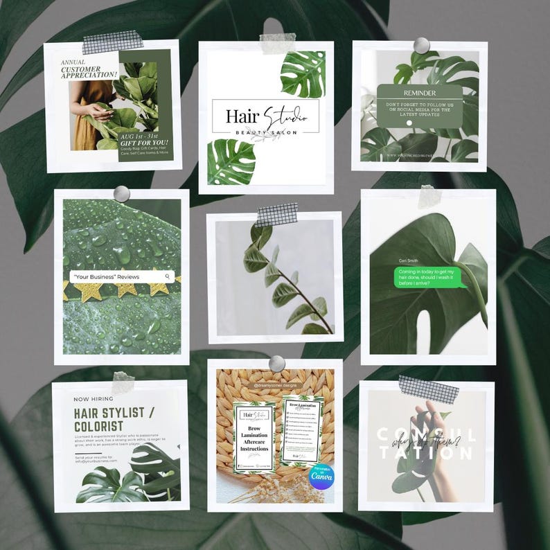 Editable Salon & Spa Service Menu | Canva Template | Digital Price List ...