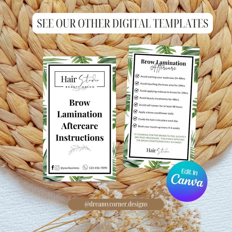 Editable Salon & Spa Service Menu | Canva Template | Digital Price List ...