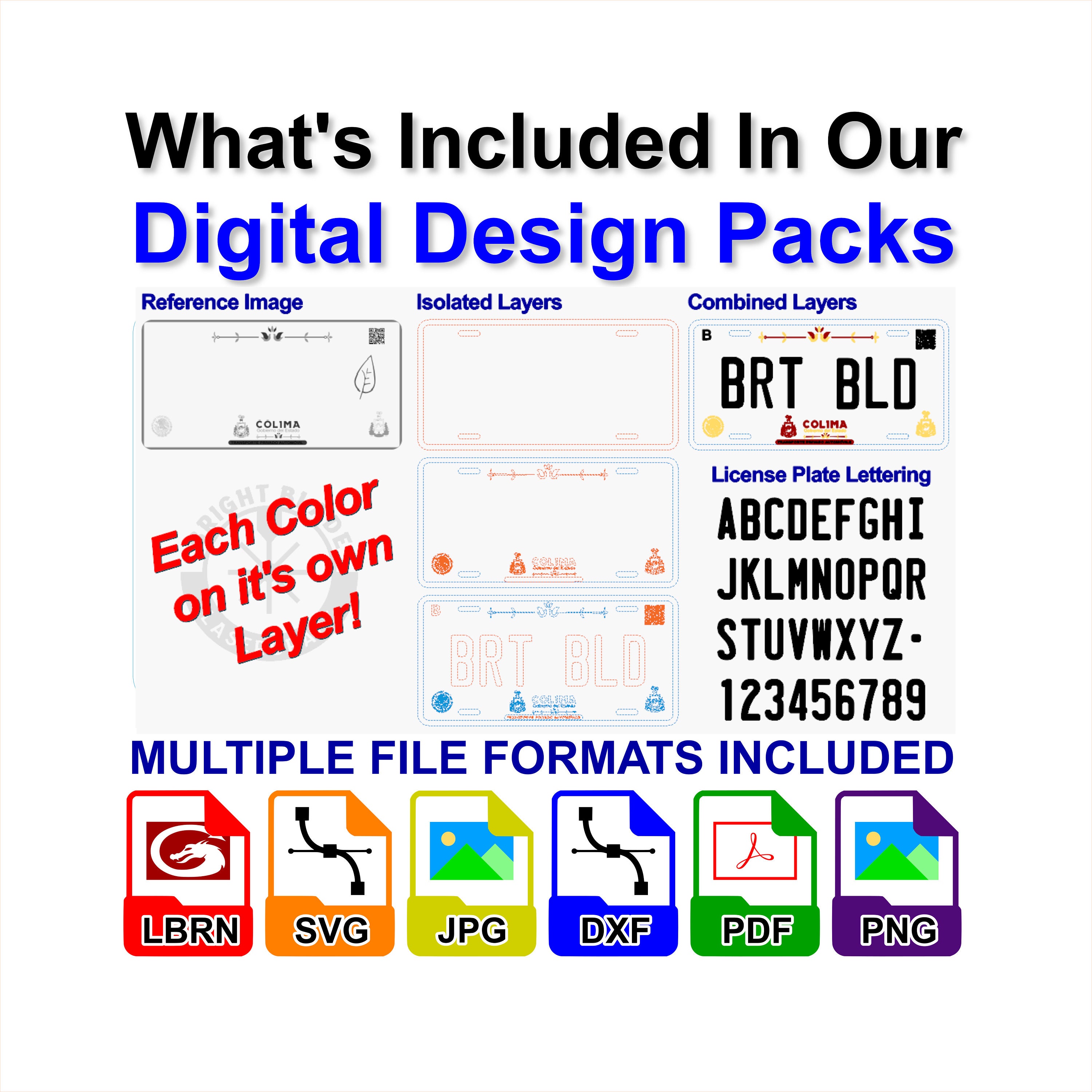 Colima Mexico License Plate SVG – Layered Cut File (digital Download ...
