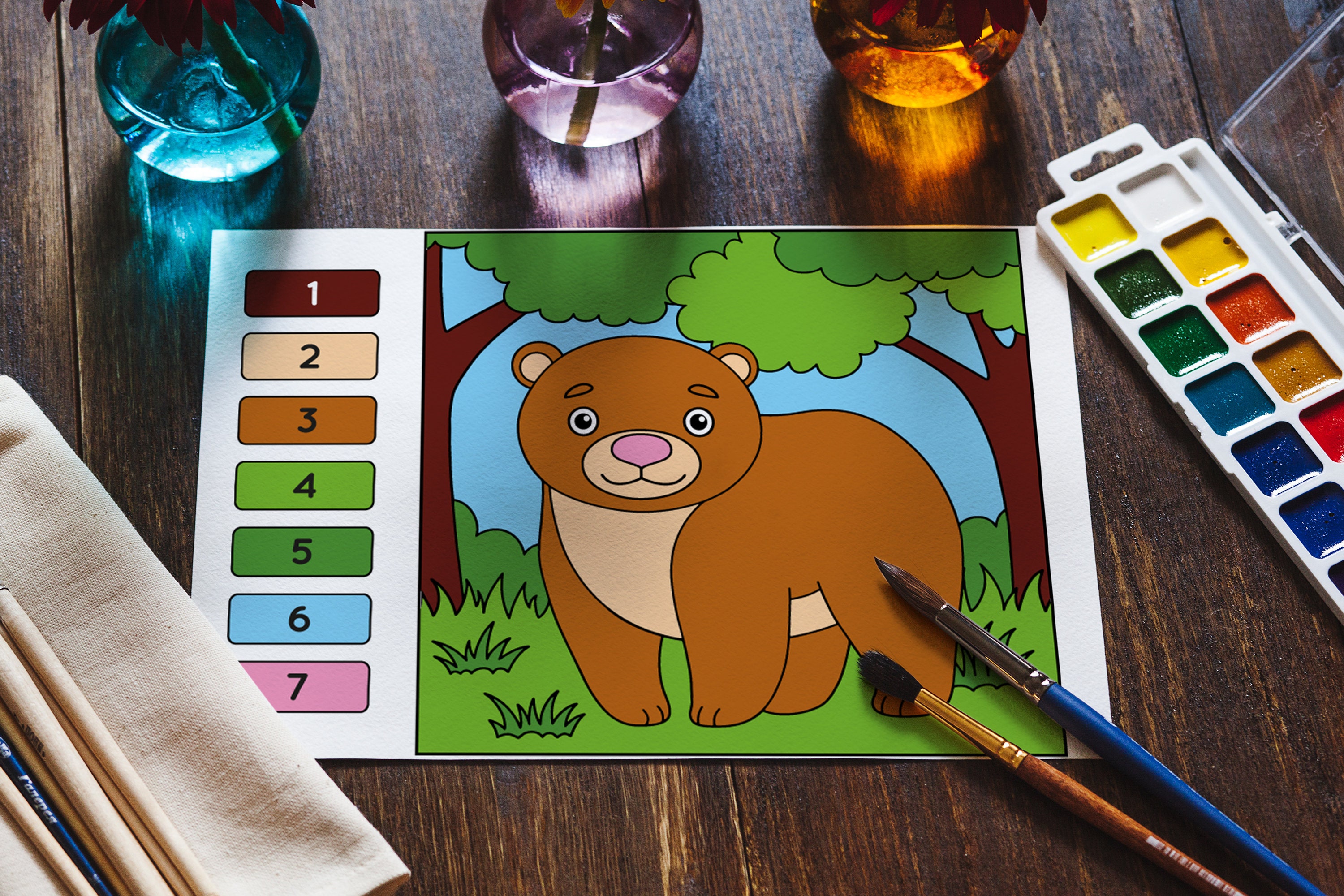 Color By Number Coloring Pages For Kids 30 Pages Digital Coloring Book color-by-number-coloring-pages-for-kids-30-pages-digital-coloring-book