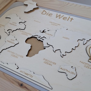 Flisat/Trofast Einlage/Platte - Weltkarte Puzzle