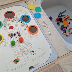 Flisat/Trofast inzetstuk/plaat - Clown