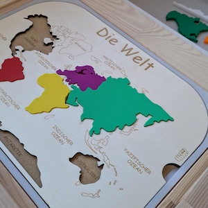 Flisat/Trofast Einlage/Platte - Weltkarte Puzzle 3D