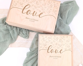 Personalisierte Erinnerungskiste Hochzeit, Erinnerungsbox Hochzeit, Geschenk zur Hochzeit, Memory Box, Kiste Hochzeit, Hochzeitsgeschenk