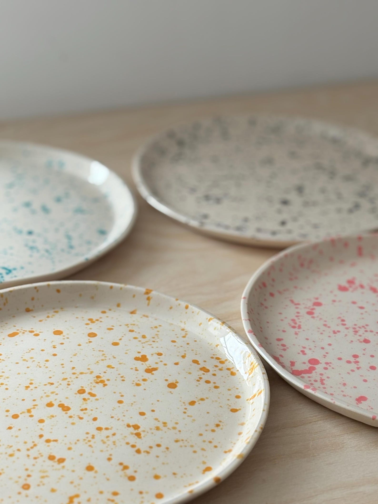 Splatter Plates Handmade Paint Splatter Ceramic Dinner Plate | Personalised ...