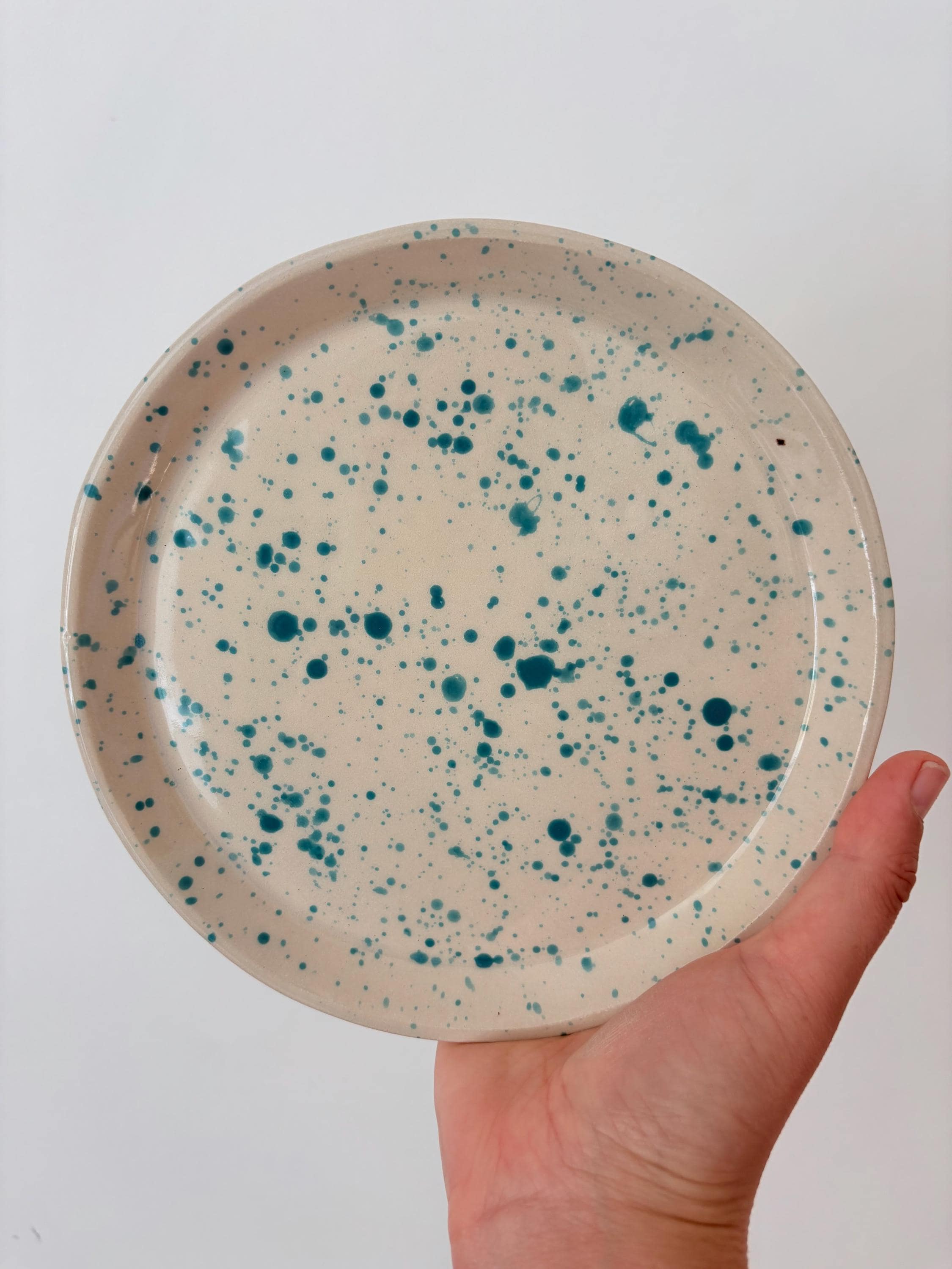 Splatter Pattern Pottery Handmade Paint Splatter Ceramic Dinner Plate | Personalised ...