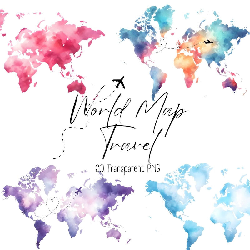 World Map With Grids - Etsy