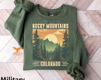 Colorado Sweatshirt, Rocky Mountains Sweatshirt, Colorado Rockies Sweatshirt, Retro Oversized Sweatshirt, Colorado Mountains Hiking Crewneck