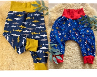 Pump pants handmade size 50/56/62/68/74/80/86/92/98/104/110/116/122/128 children's clothing boys boys universe