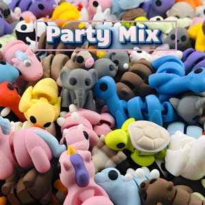 Eco-Friendly 3D Articulated Baby Animals | Mini Flexi Fidget Toys | Mystery Bag of Farm Animals | Perfect for Kids’ Parties and Sensory Play