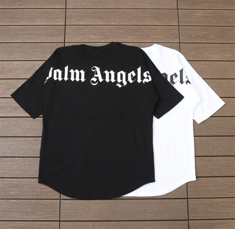 Camiseta de diseñador de alta calidad, camiseta negra, camiseta blanca, camiseta de calidad, camiseta de verano, camiseta de palma, camiseta de ángeles imagen 1