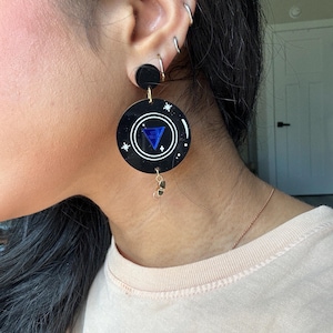 Magic 8 Acrylic Earrings Laser Cut Acrylic Earrings 90s Inspired Nostalgic Earrings