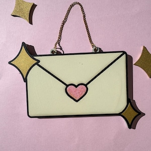 Love Letter Dopamin Decor, süße Wandkunst, Kawaii Kunst, Dekoration für Mädchenzimmer