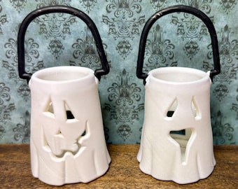 Dollhouse Miniature Halloween Ghost Lantern | 1:12 Scale Diorama Decor