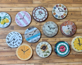 Dollhouse Miniature Round Wall Clock | 1:12 Scale Diorama Decor