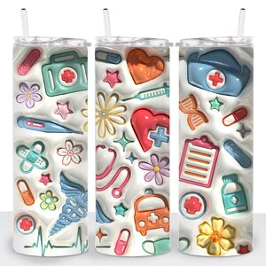 Inflated Nurse 20oz Skinny Tumbler Wrap | Sublimation PNG | Sublimation Tumbler | Digital Download