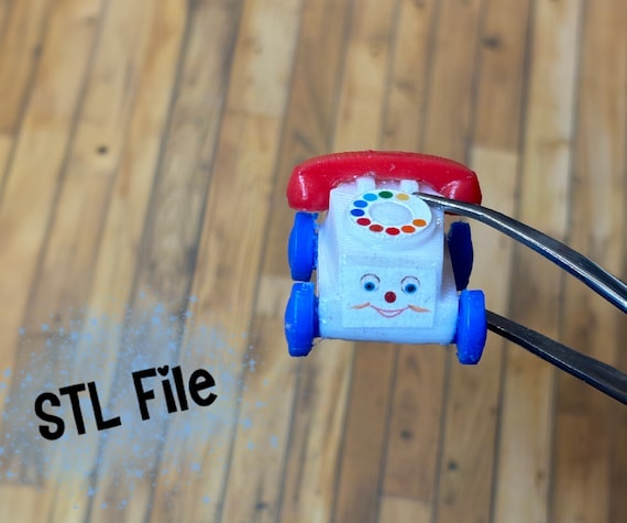 Miniature Dollhouse Vintage Telephone Toy STL File 1:12 scale | Digital Download | Mini Diorama