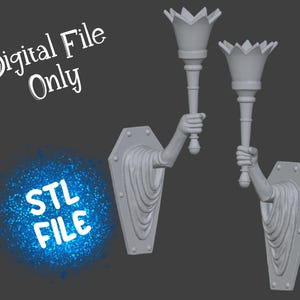 Arandela de Mansão Mal-Assombrada - Arquivo STL | Download Digital | Arquivos de Mini Diorama para Impressão 3D