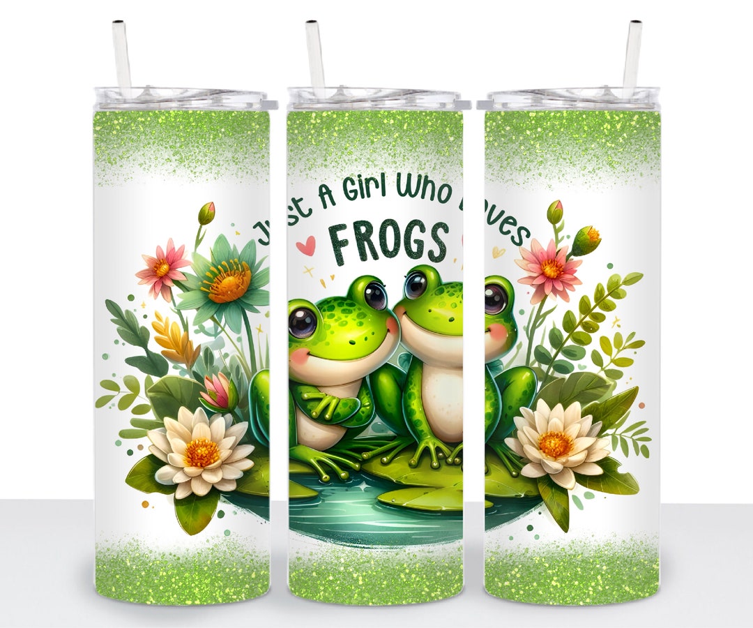 Frog Lover 20oz Skinny Tumbler Wrap: Sublimation PNG (digital Download ...