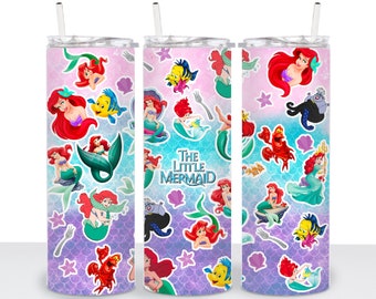 Ariel 20oz Tumbler Wrap: Sublimation PNG (Digital Download)