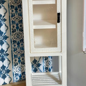 1:12 Scale Dollhouse Bathroom Storage Cabinet | Dollhouse Bathroom Decor | Diorama Furniture